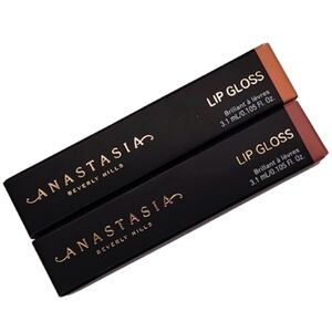 NWT Anastasia Beverly Hills Lip Gloss Lot - Deep Taupe & Amber Sparkle